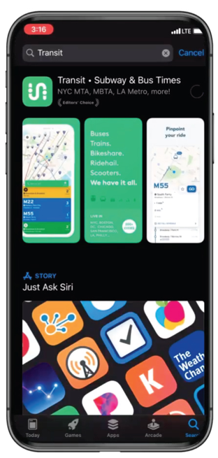 iPhone with app store