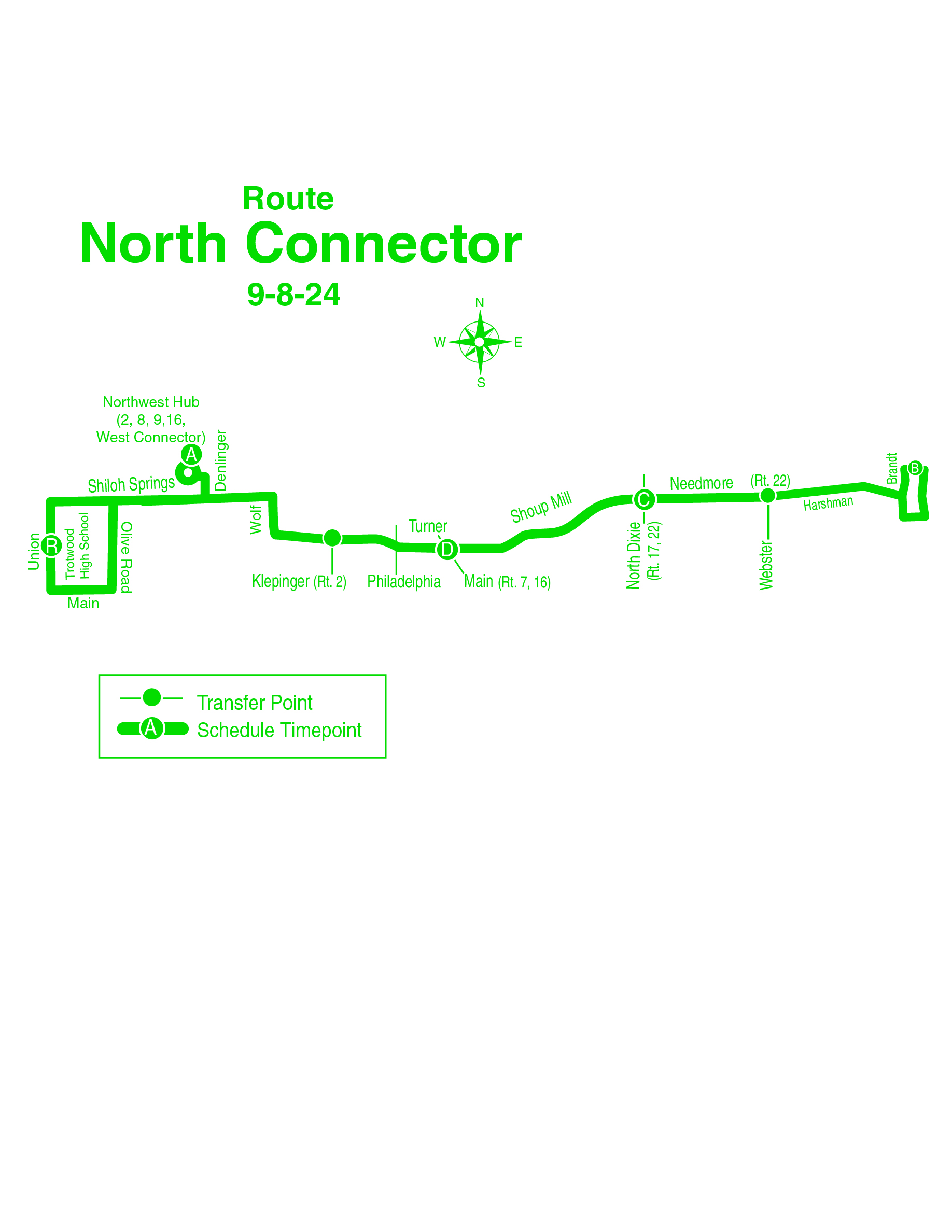 route North Connector map