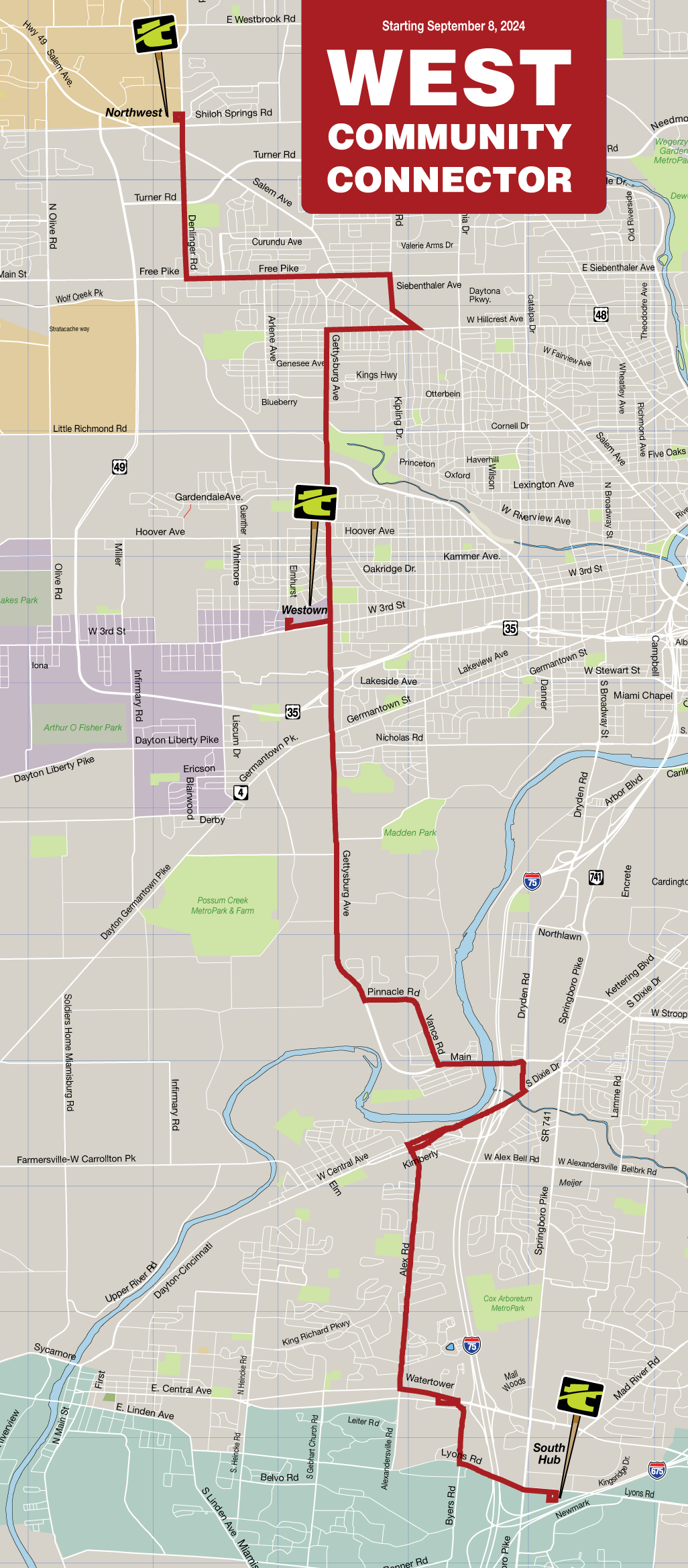 West Community Connector map