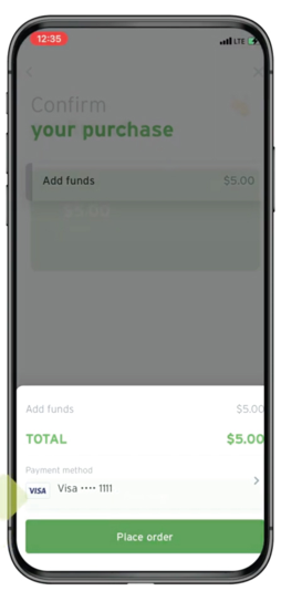 iPhone with credit card information