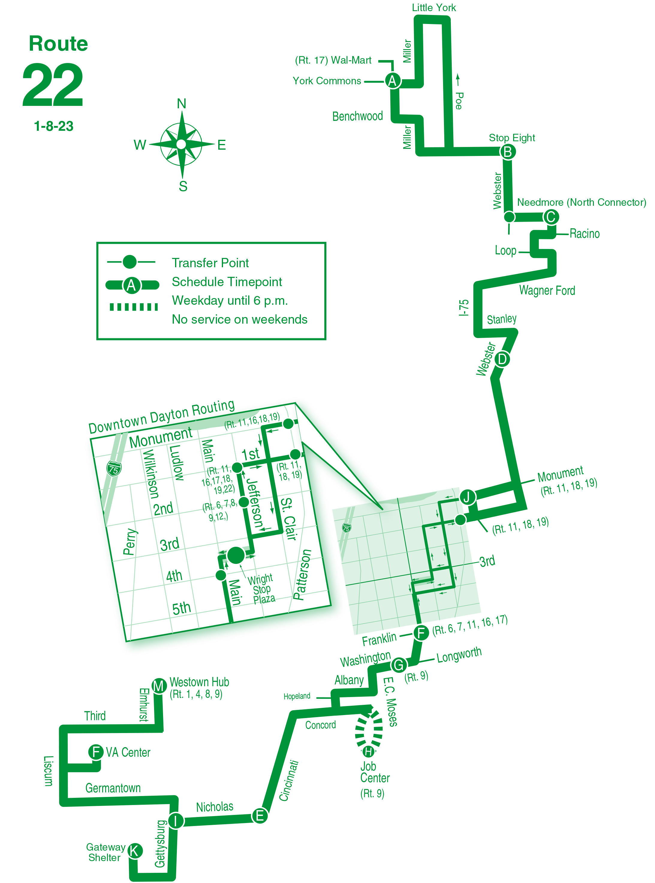 Route 22 map 01-08-23