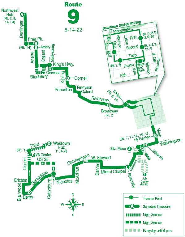 Route 9 map 08-14-22