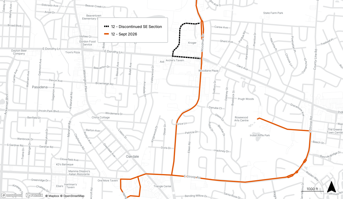 Route 12 discontinued SW section
