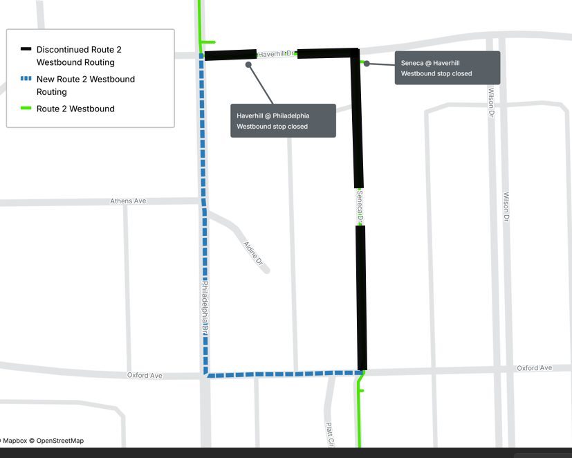 Route 2 adjustments