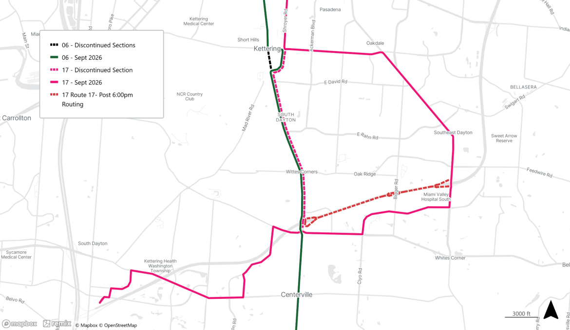 Route 6 service change 2026