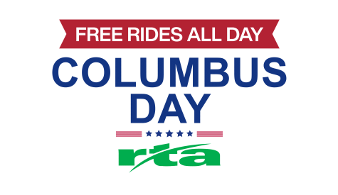 Free rides all day. Columbus Day. RTA.