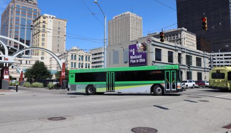 Bus at Downtown Hub